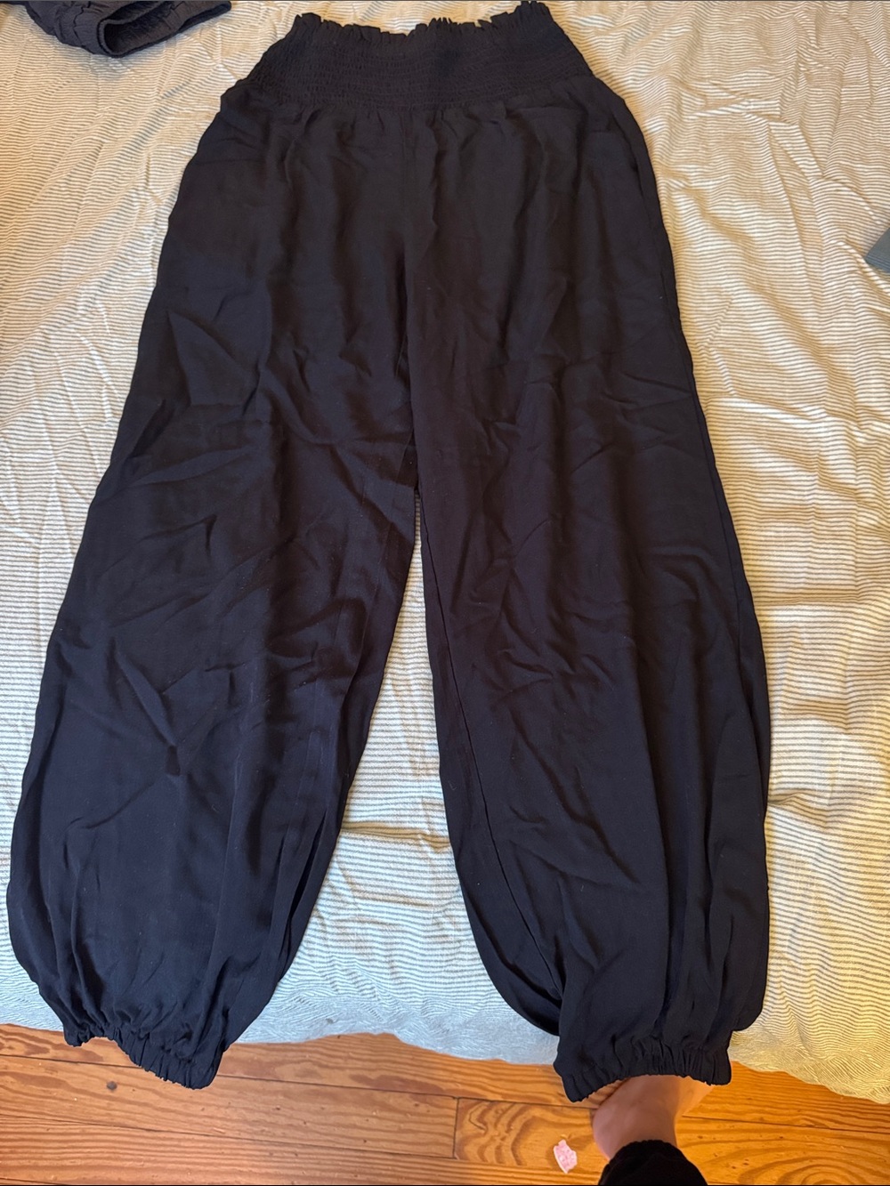 Cupshe Black Ankle-Cropped Wide Leg Pants